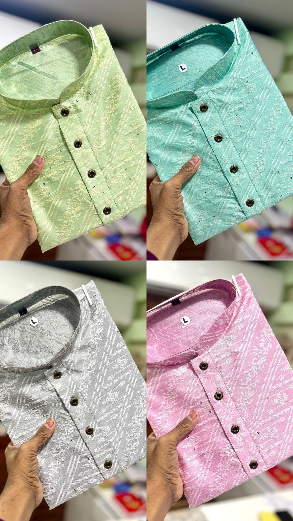Jacquard Silk Kurta with Pyjamas