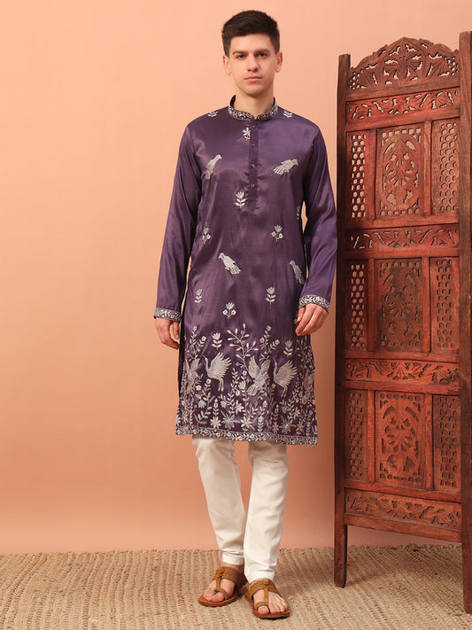 Men Kurta set with embroidery