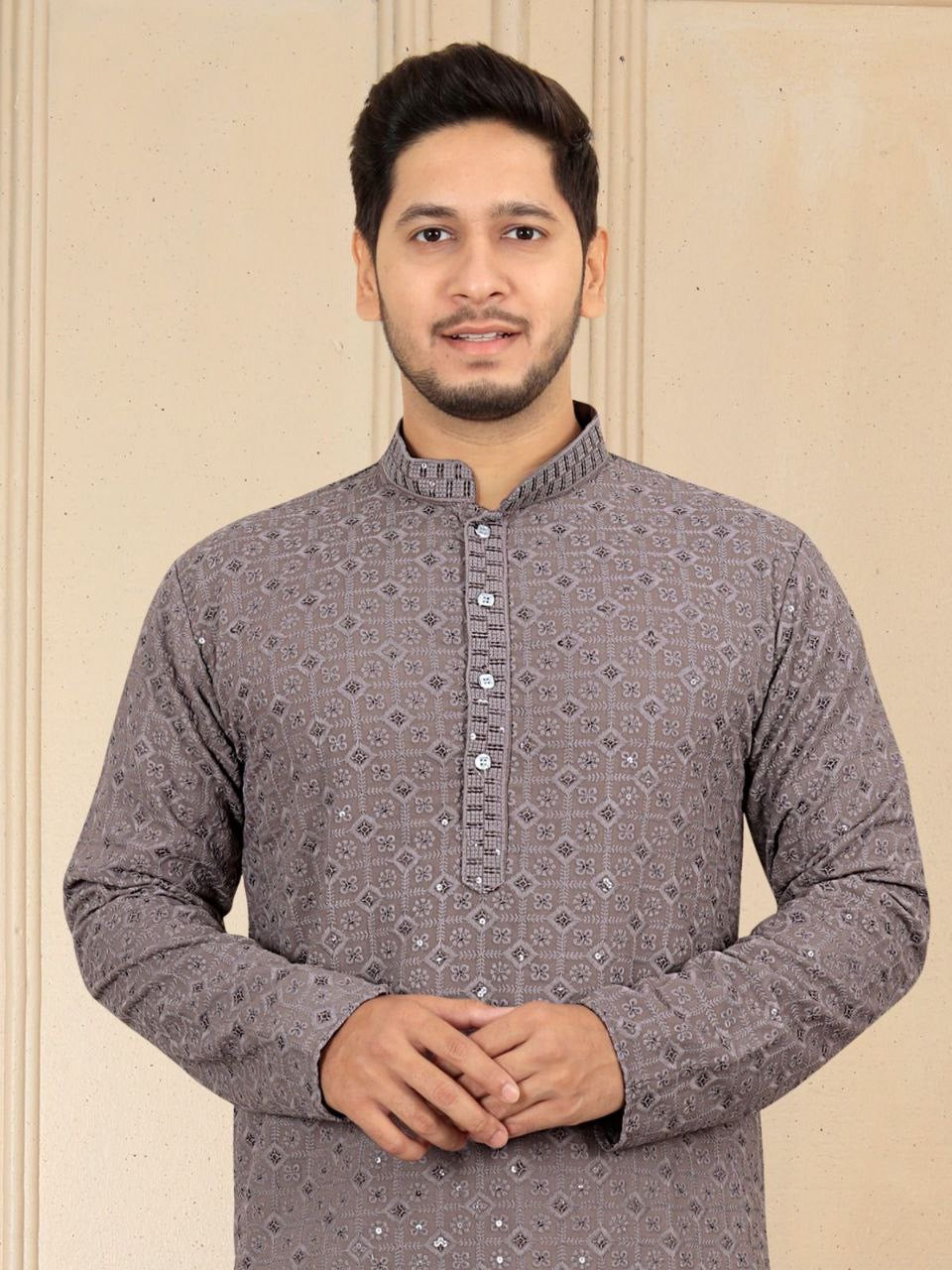 Arit Men Rayon Embroidered Kurta with Pajamas