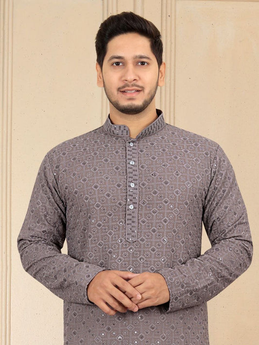 Arit Men Rayon Embroidered Kurta with Pajamas