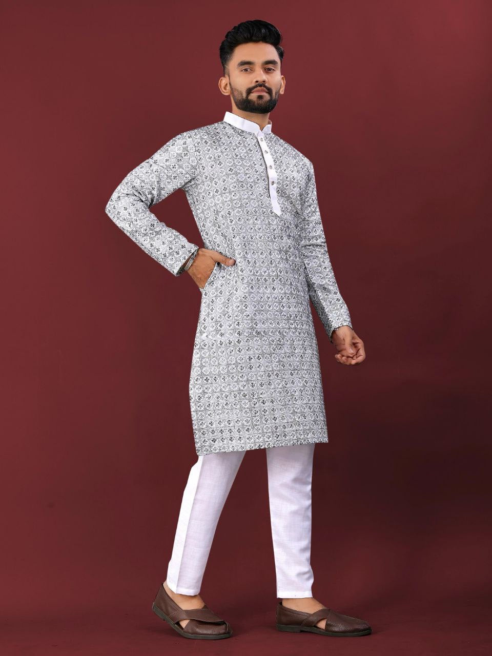Chikankari Embroidered Kurta Set