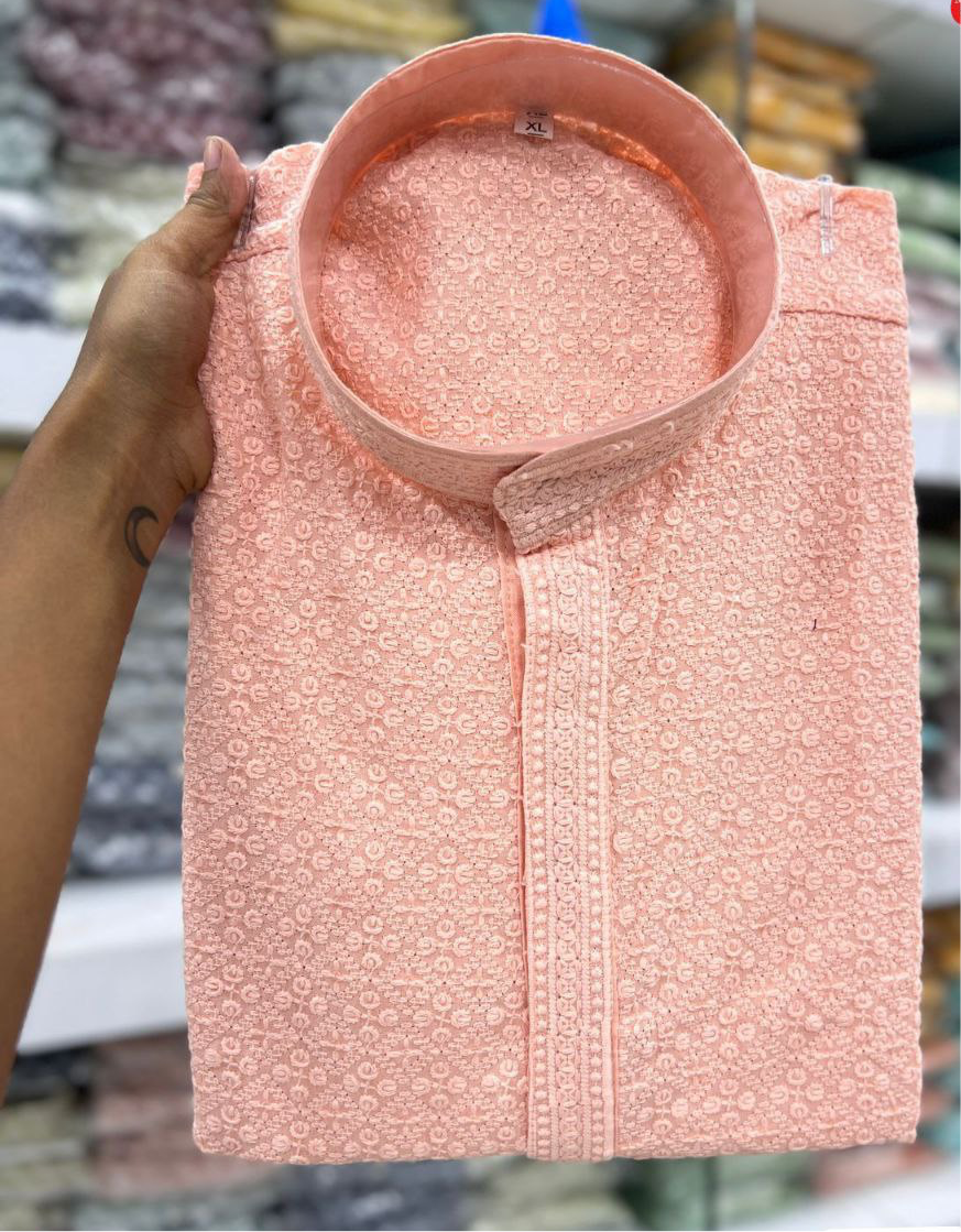 Chikankari Kurta with Pants
