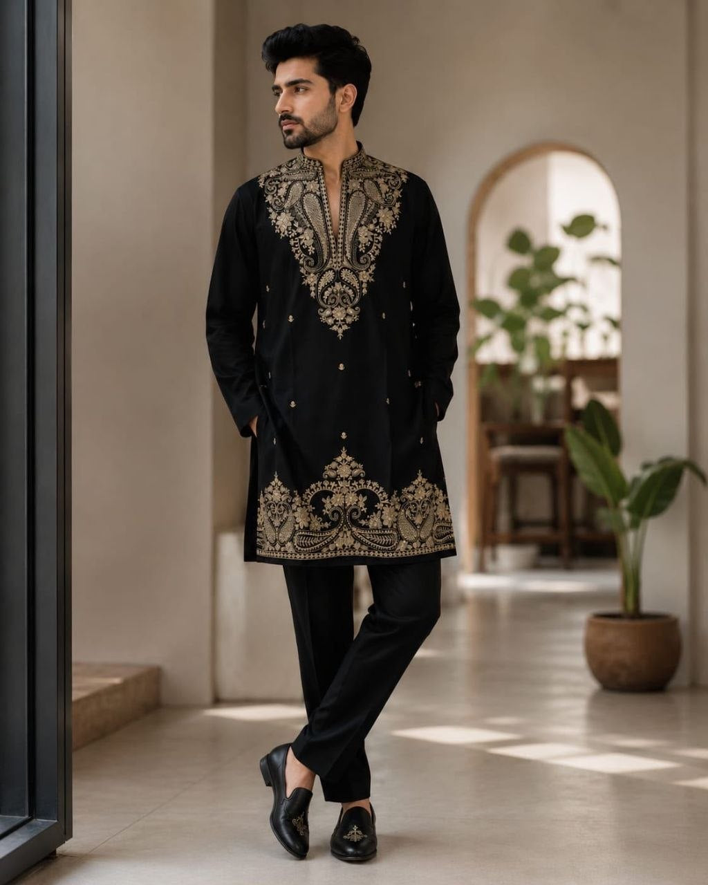 Designer Partywear Kurta and Pant Set
