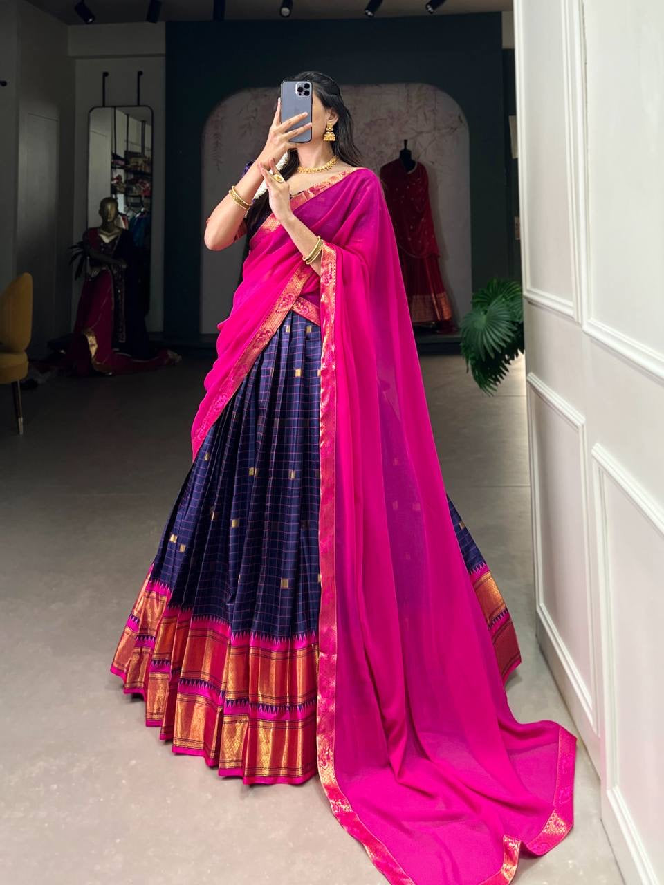 Akshaya Half Saree Lehenga Set