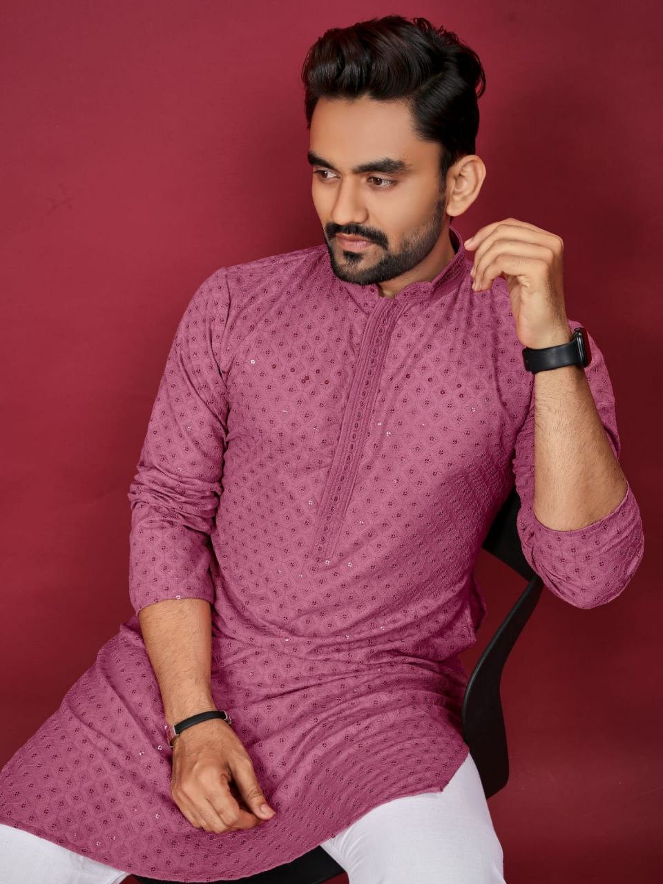 Cotton Rayon Kurta with Pants