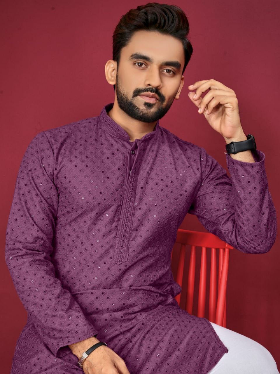 Cotton Rayon Kurta with Pants