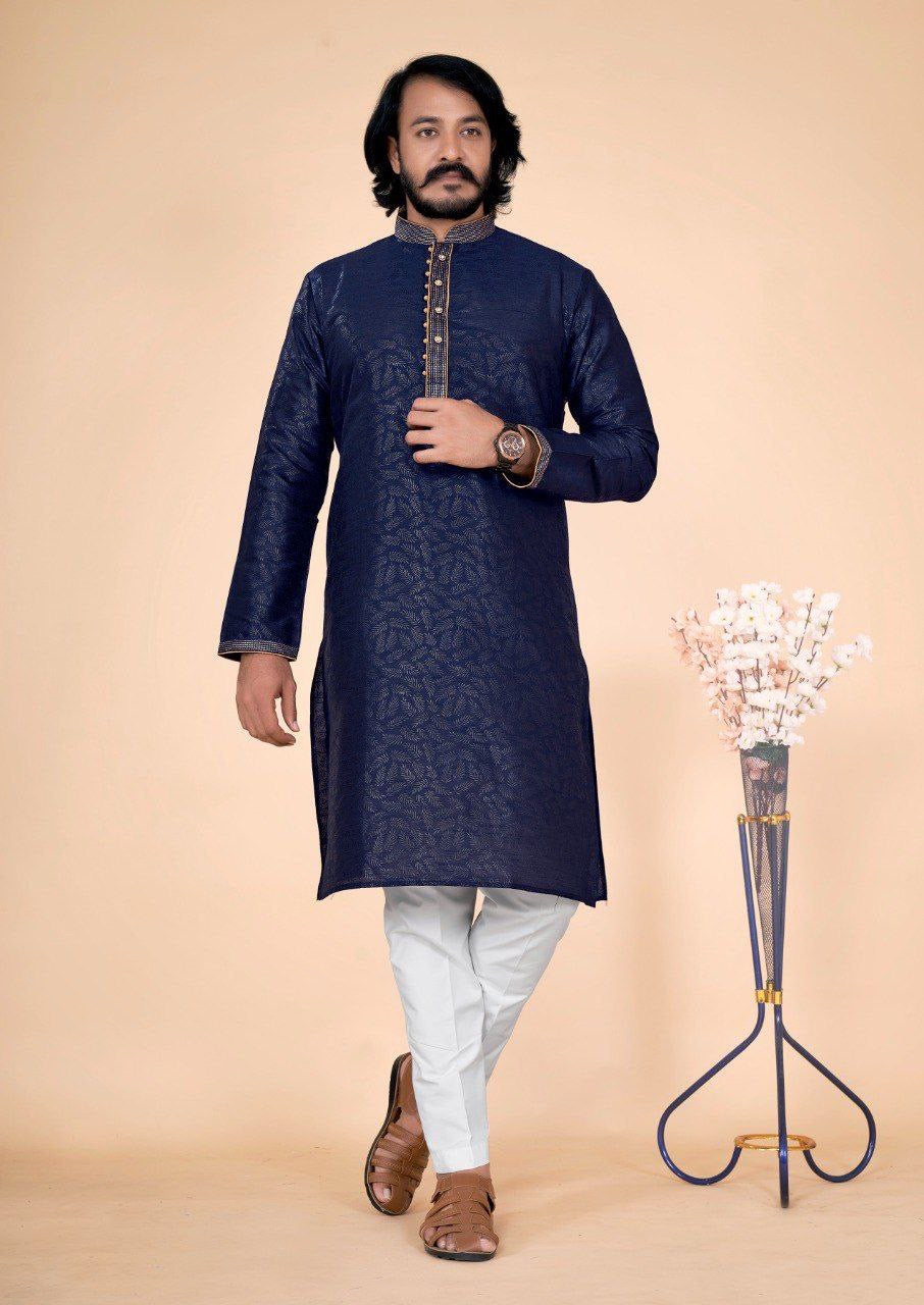 Cotton Silk Kurta with Pants set