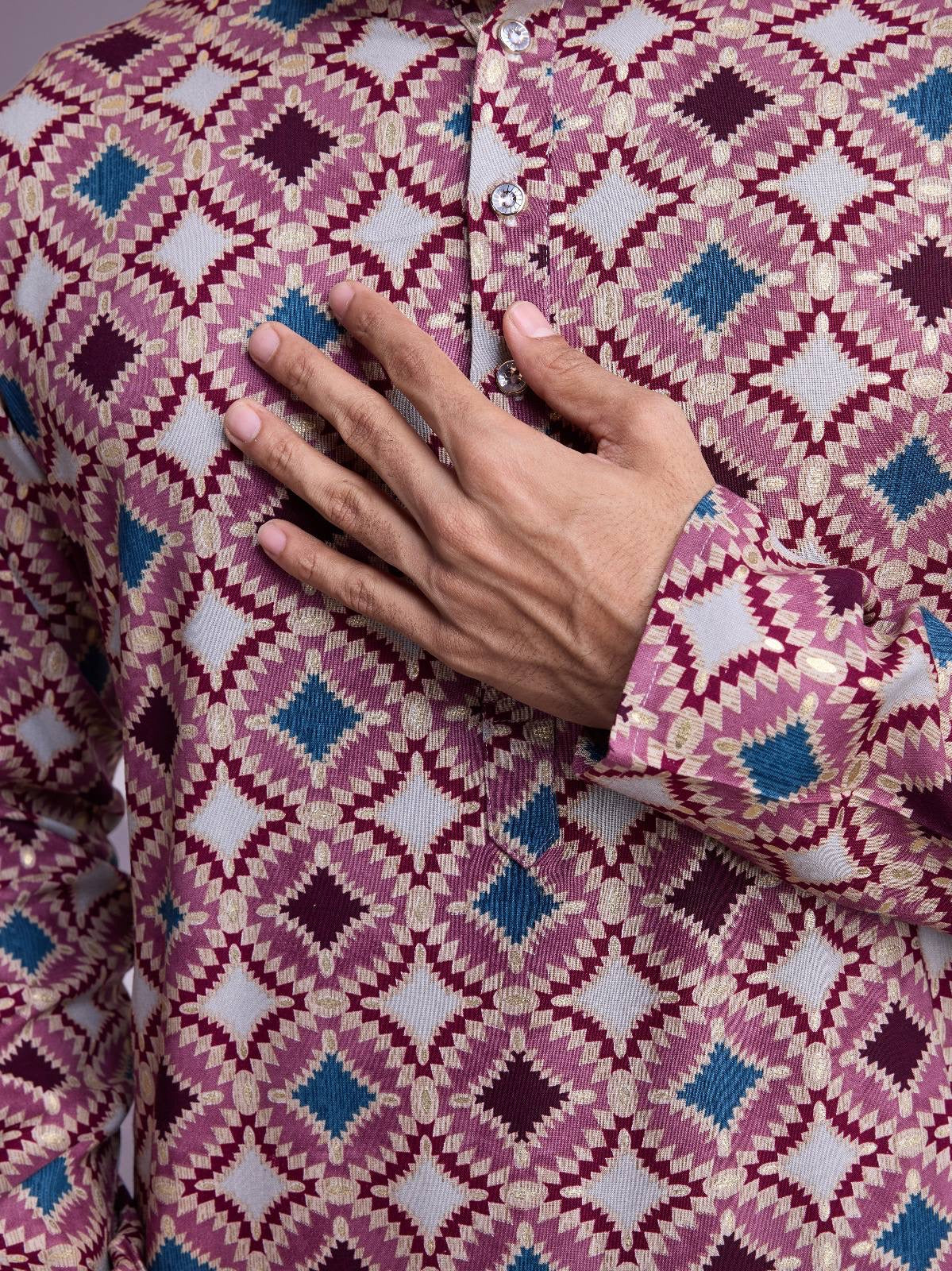 Geometric Printed Printed Kurta Set