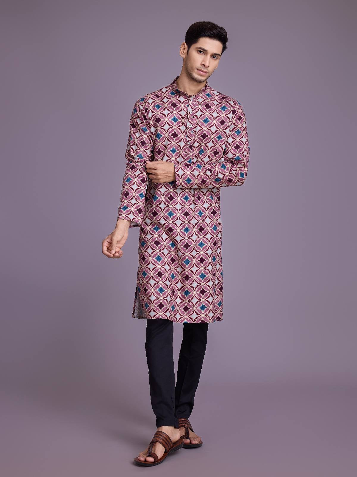 Geometric Printed Printed Kurta Set