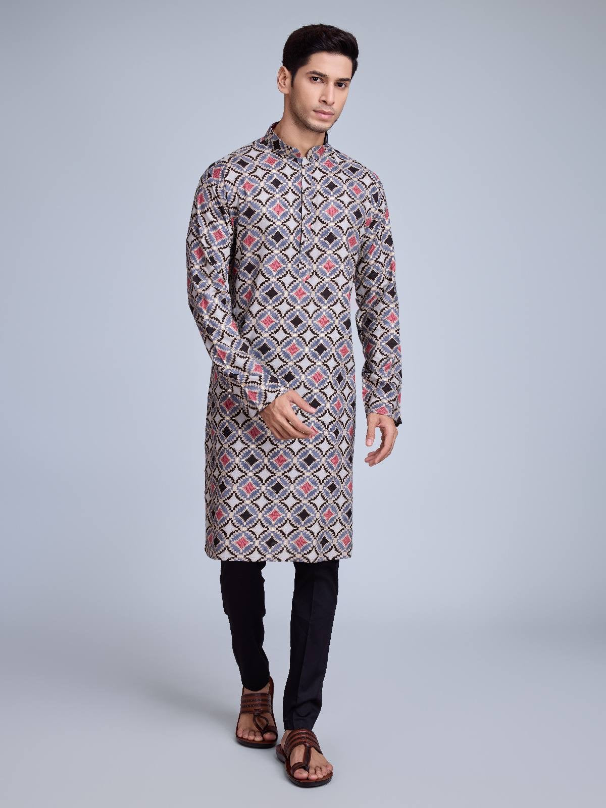 Geometric Printed Printed Kurta Set