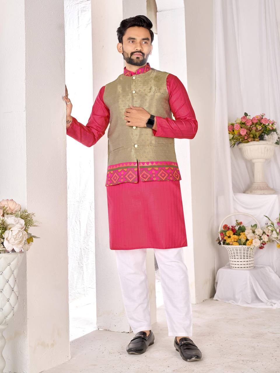 Pranav Ethnic Nehru Jacket Kurta Set