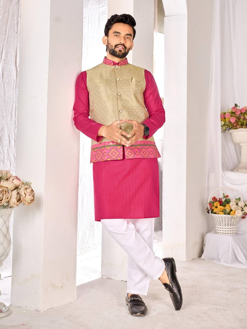 Pranav Ethnic Nehru Jacket Kurta Set