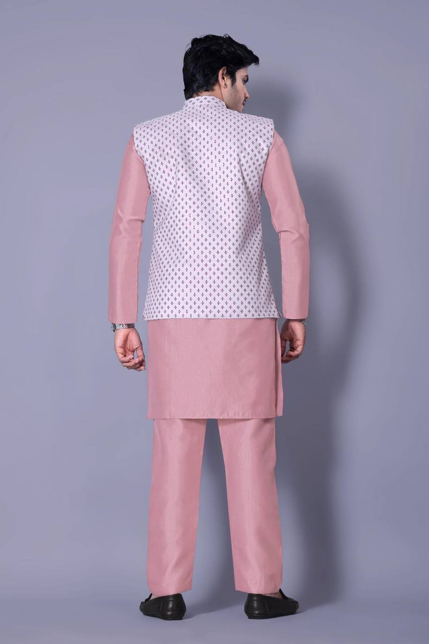 Kurta Set with Nehru Jacket | Groomsmen & Wedding