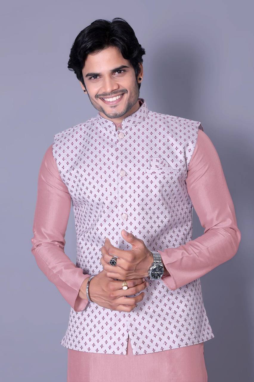 Kurta Set with Nehru Jacket | Groomsmen & Wedding