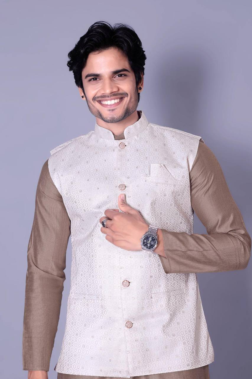 Kurta Set with Nehru Jacket | Festive & Wedding