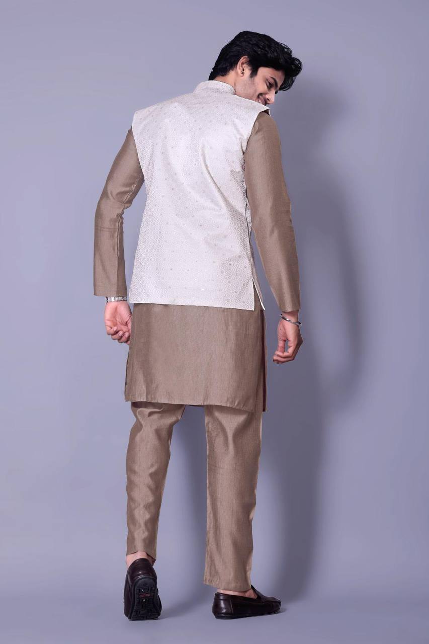 Kurta Set with Nehru Jacket | Festive & Wedding