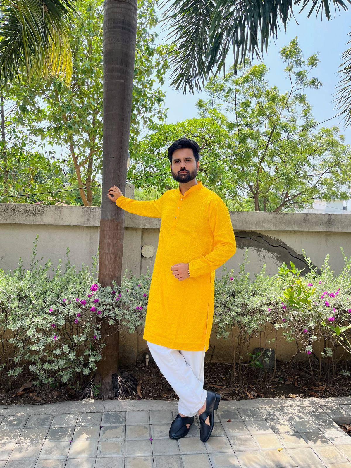 Festive Season Chikankari Sequin Embroidered Kurta Set