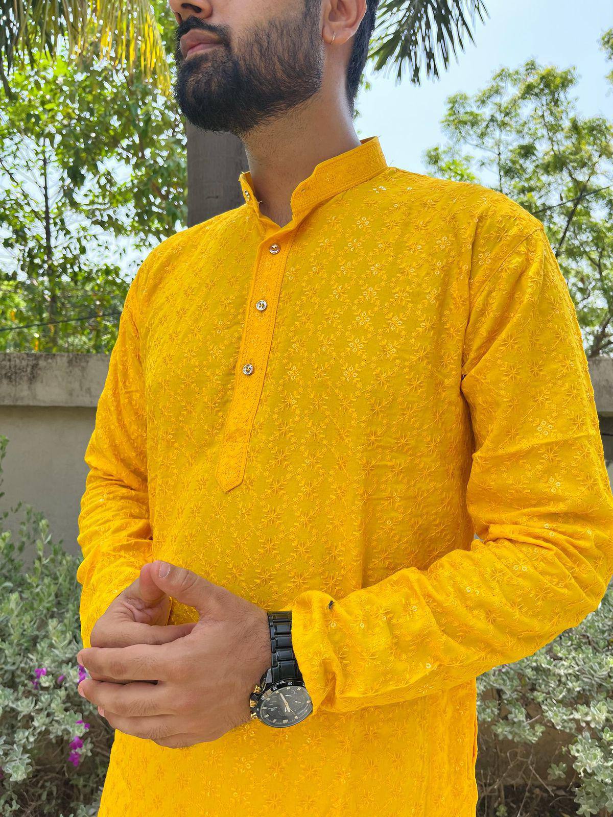 Festive Season Chikankari Sequin Embroidered Kurta Set