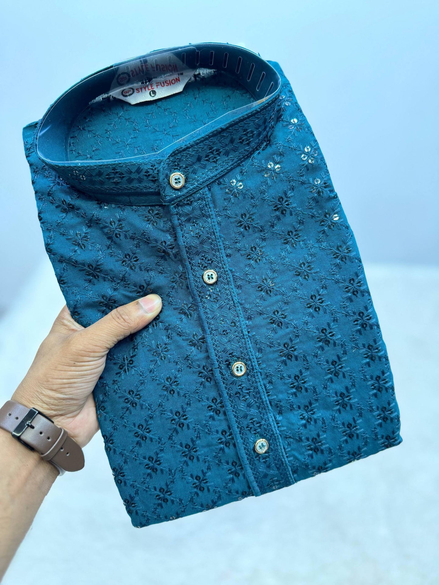 Festive Season Chikankari Sequin Embroidered Kurta Set