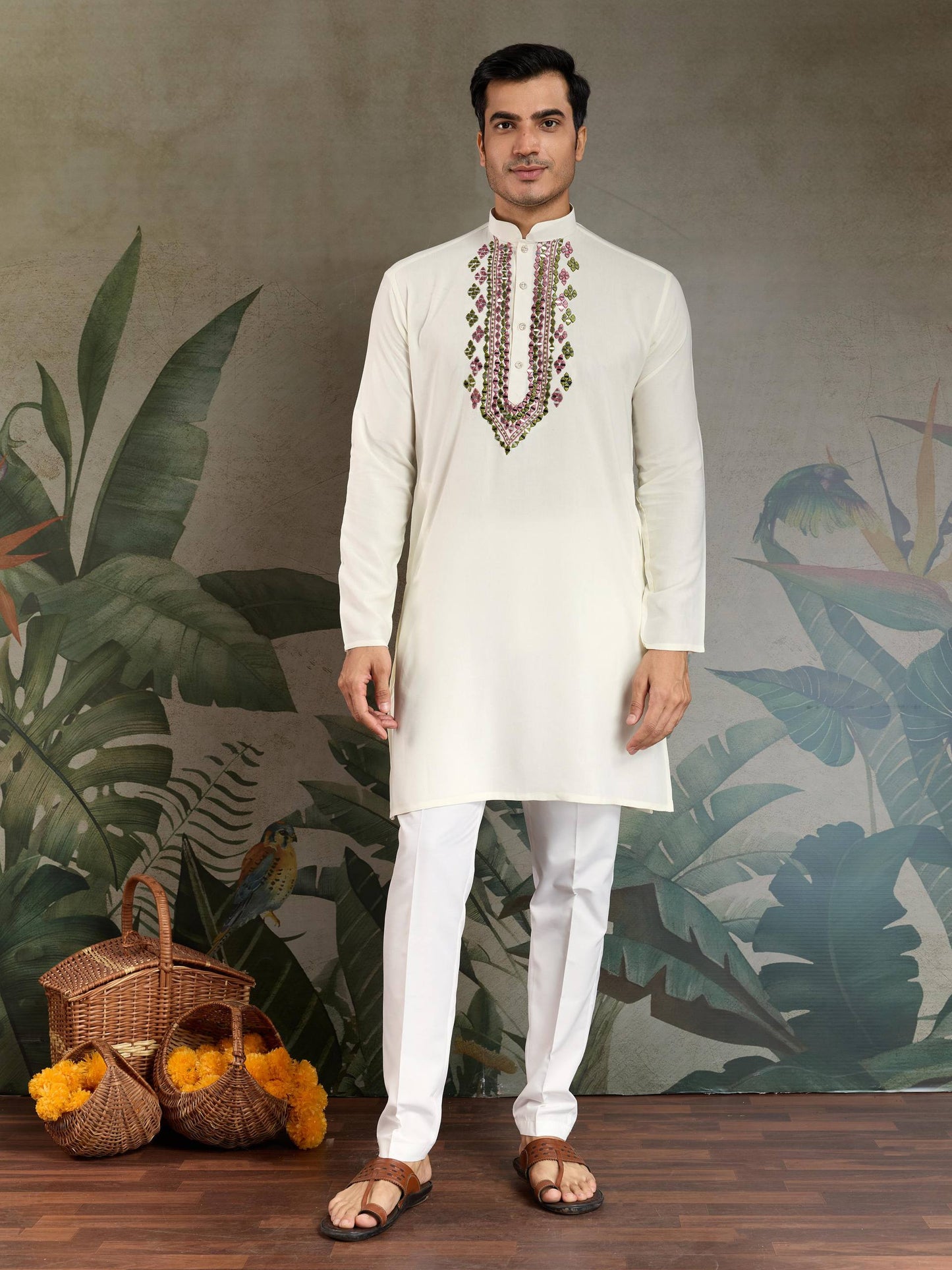 Designer Mirror Work Kurta Set