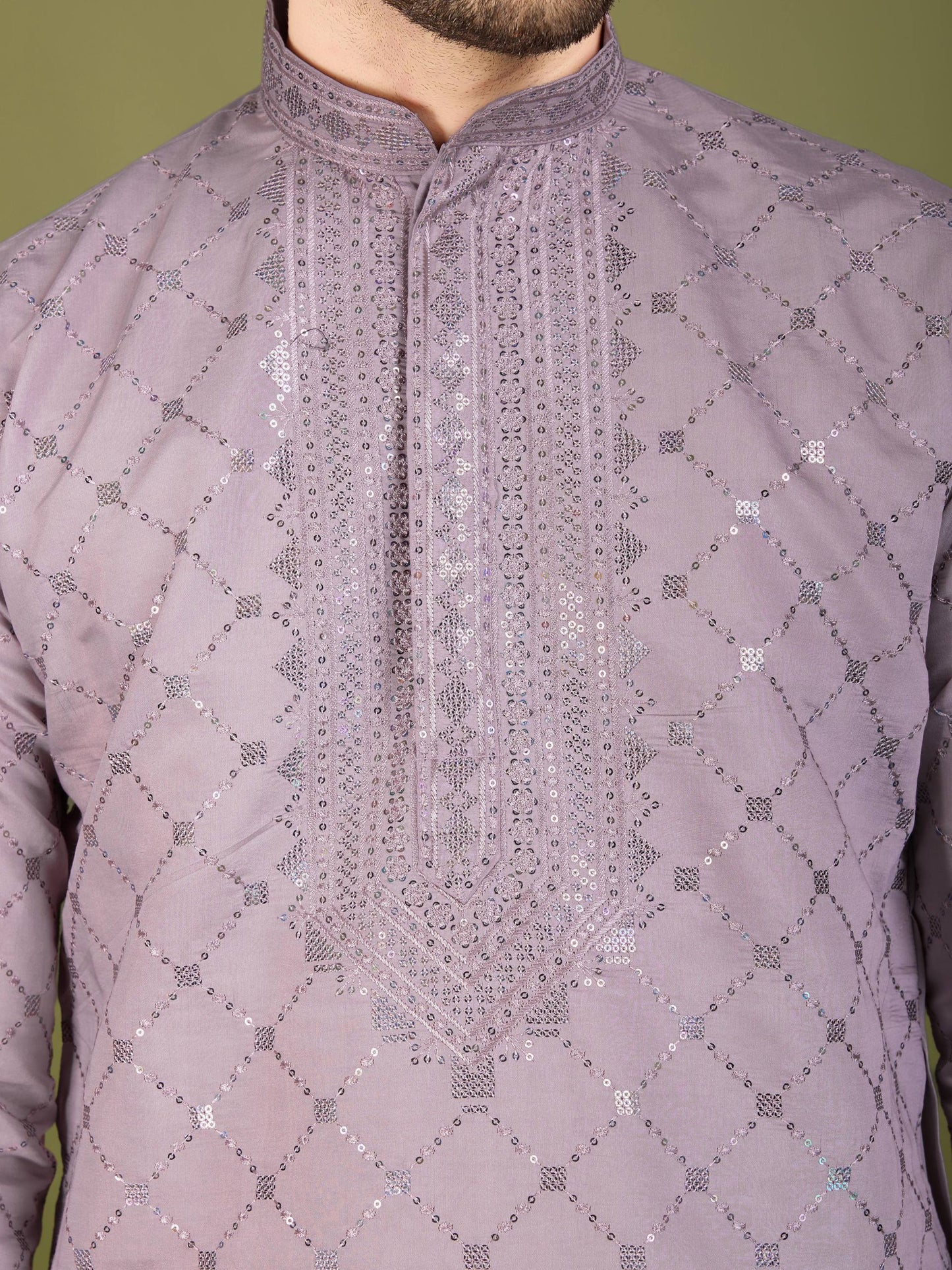 Elegant festive Embroidered Kurta Set