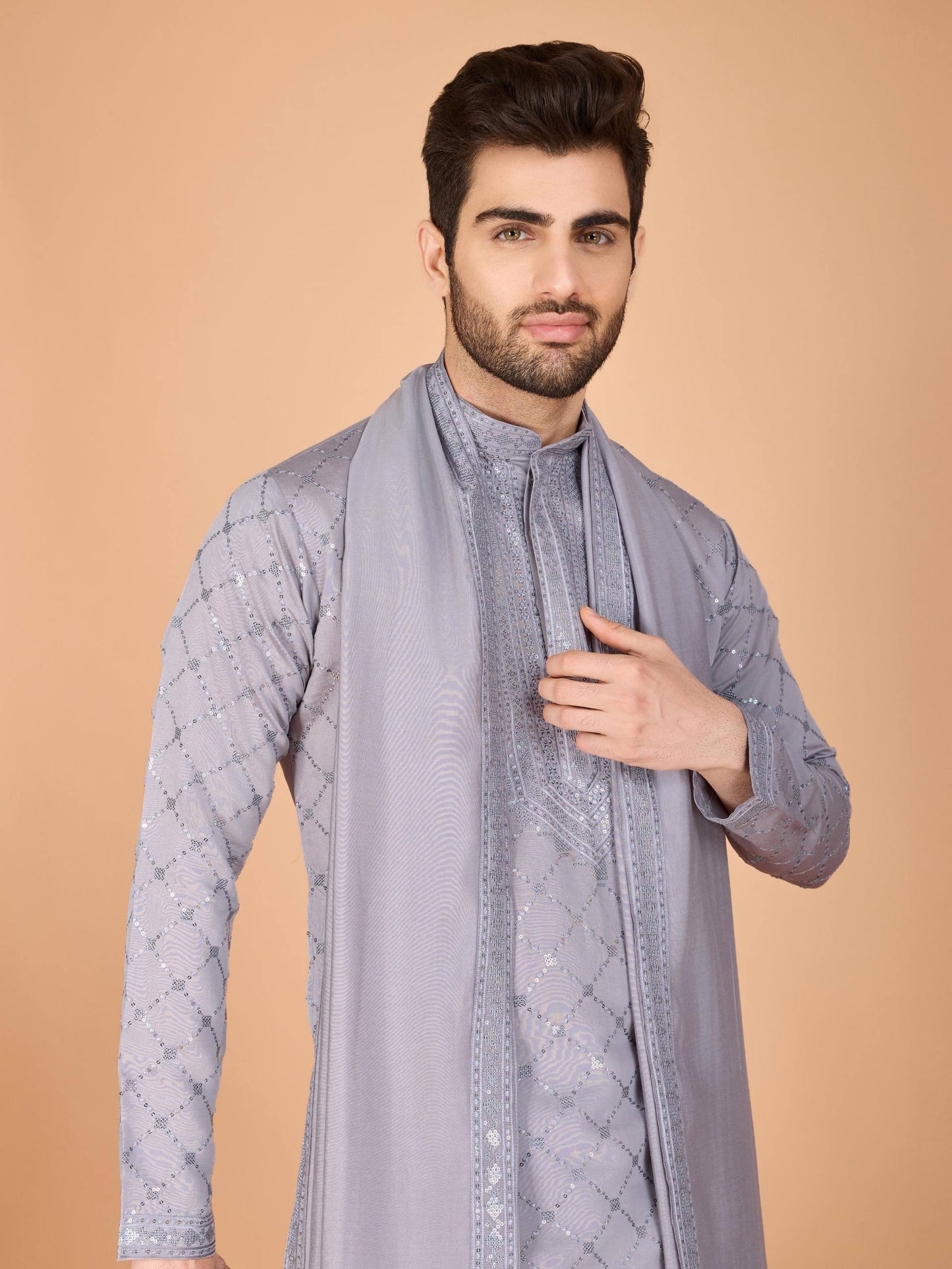 Elegant festive Embroidered Kurta Set
