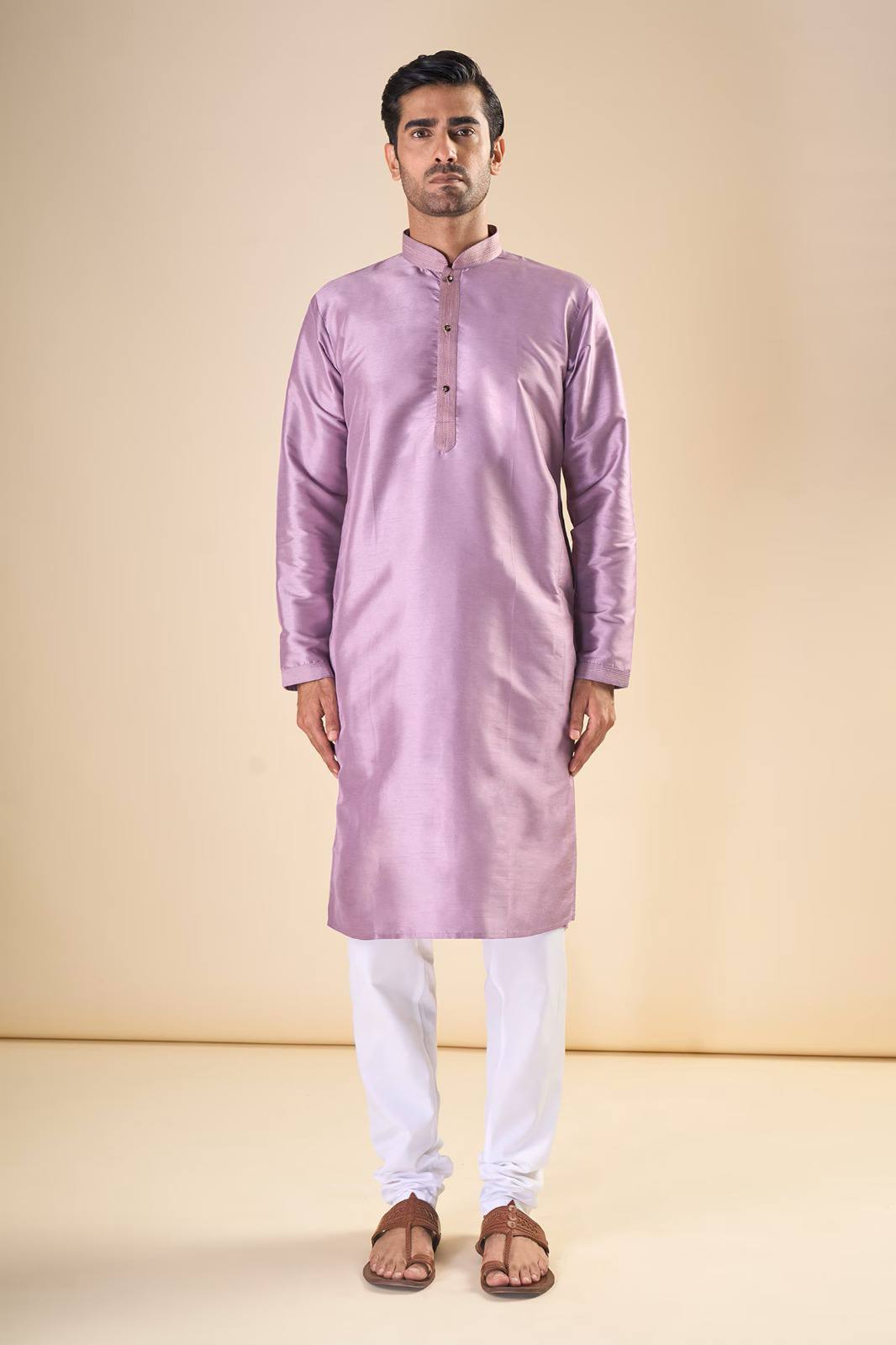 Men Cotton Silk Kurta Set
