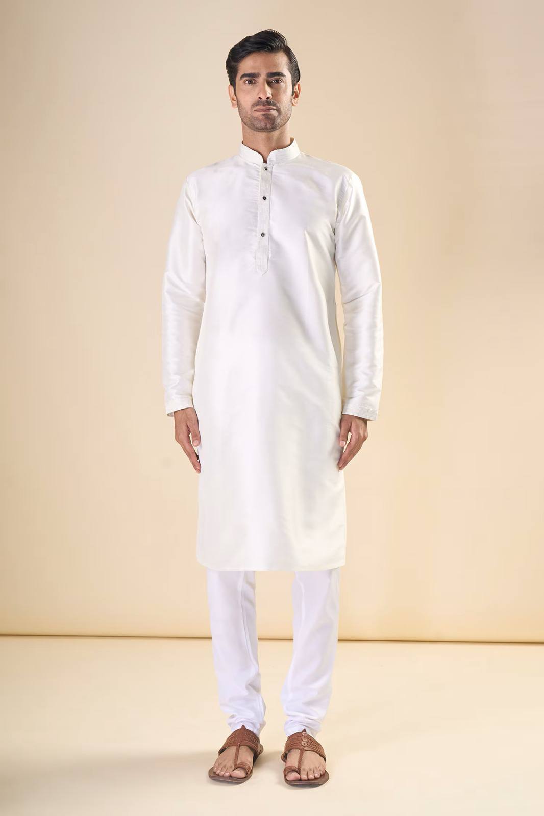 Men Cotton Silk Kurta Set