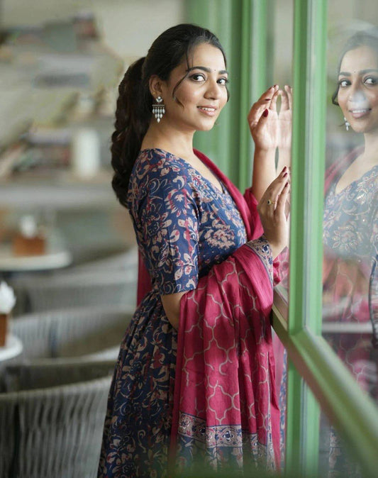 Rayon Kurti & Pant with Dupatta