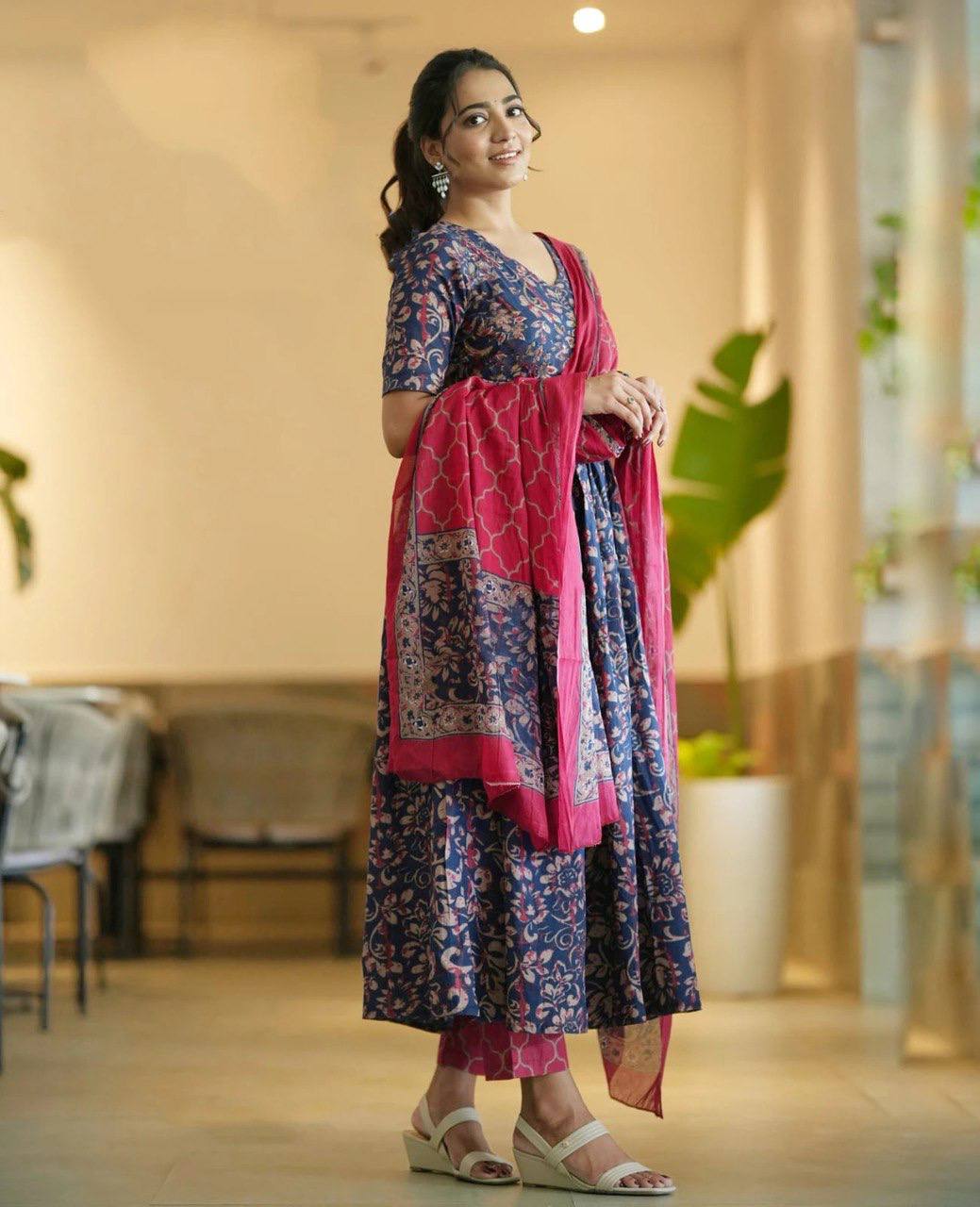 Rayon Kurti & Pant with Dupatta
