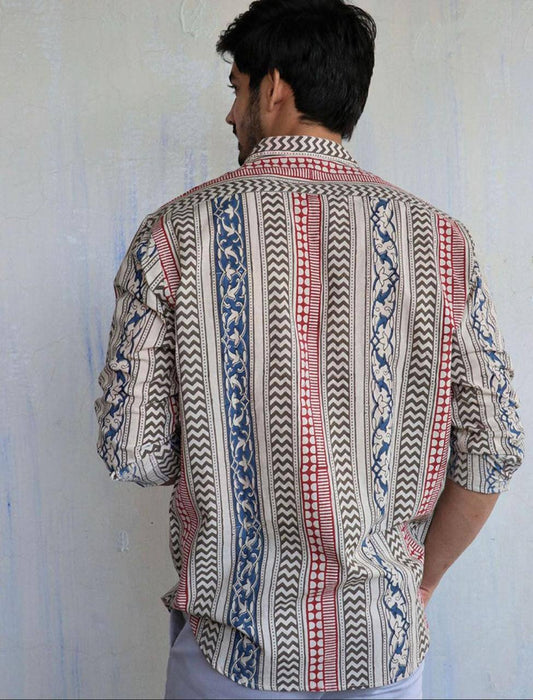 Men’s Block Printed Short Kurta
