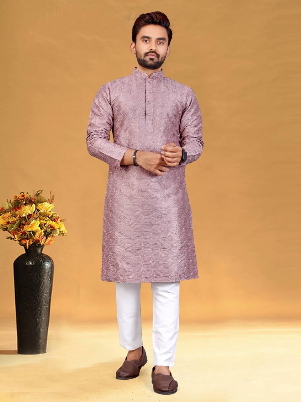 Akshay Embroidered Kurta with Pants Set