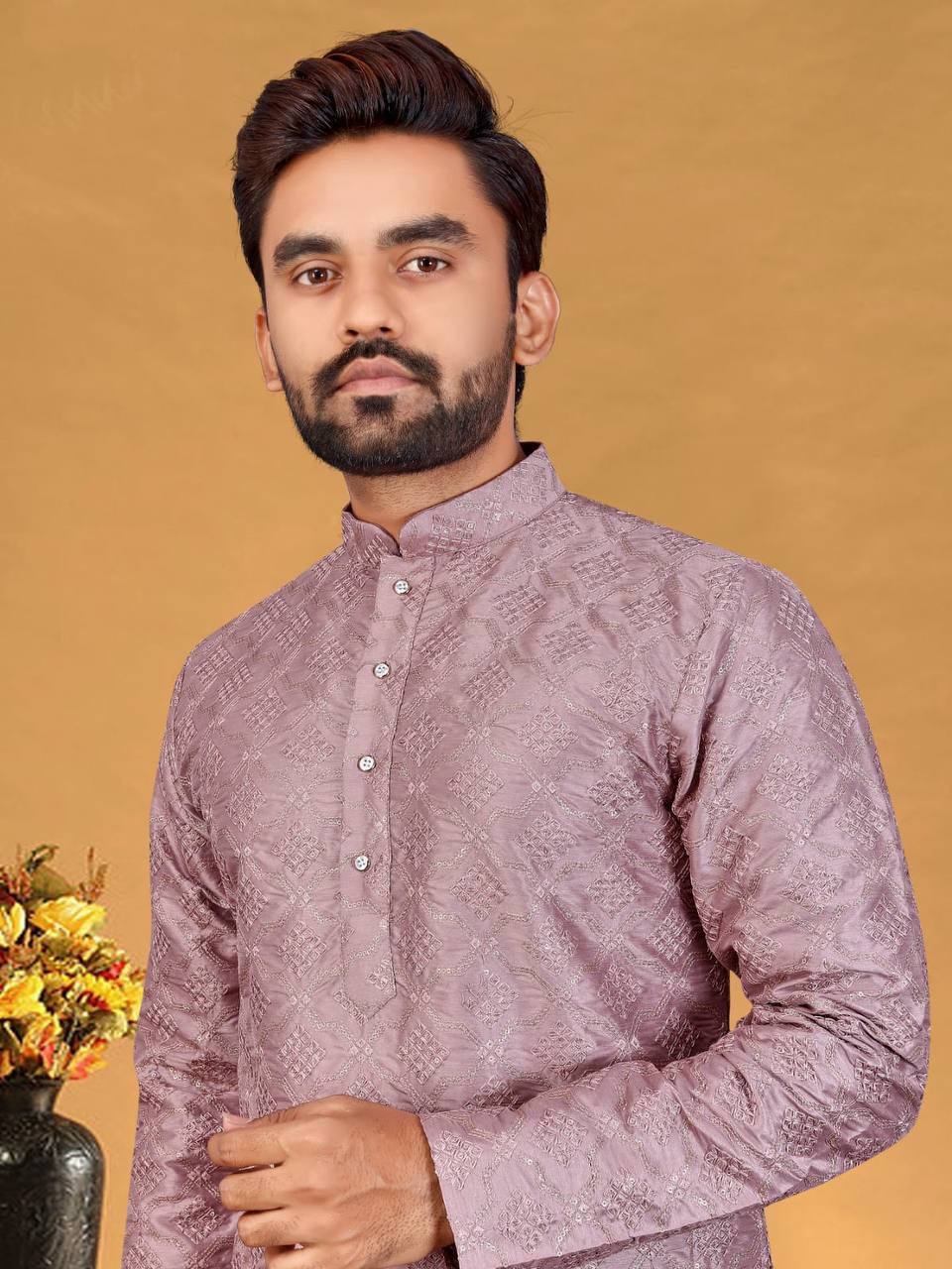 Akshay Embroidered Kurta with Pants Set