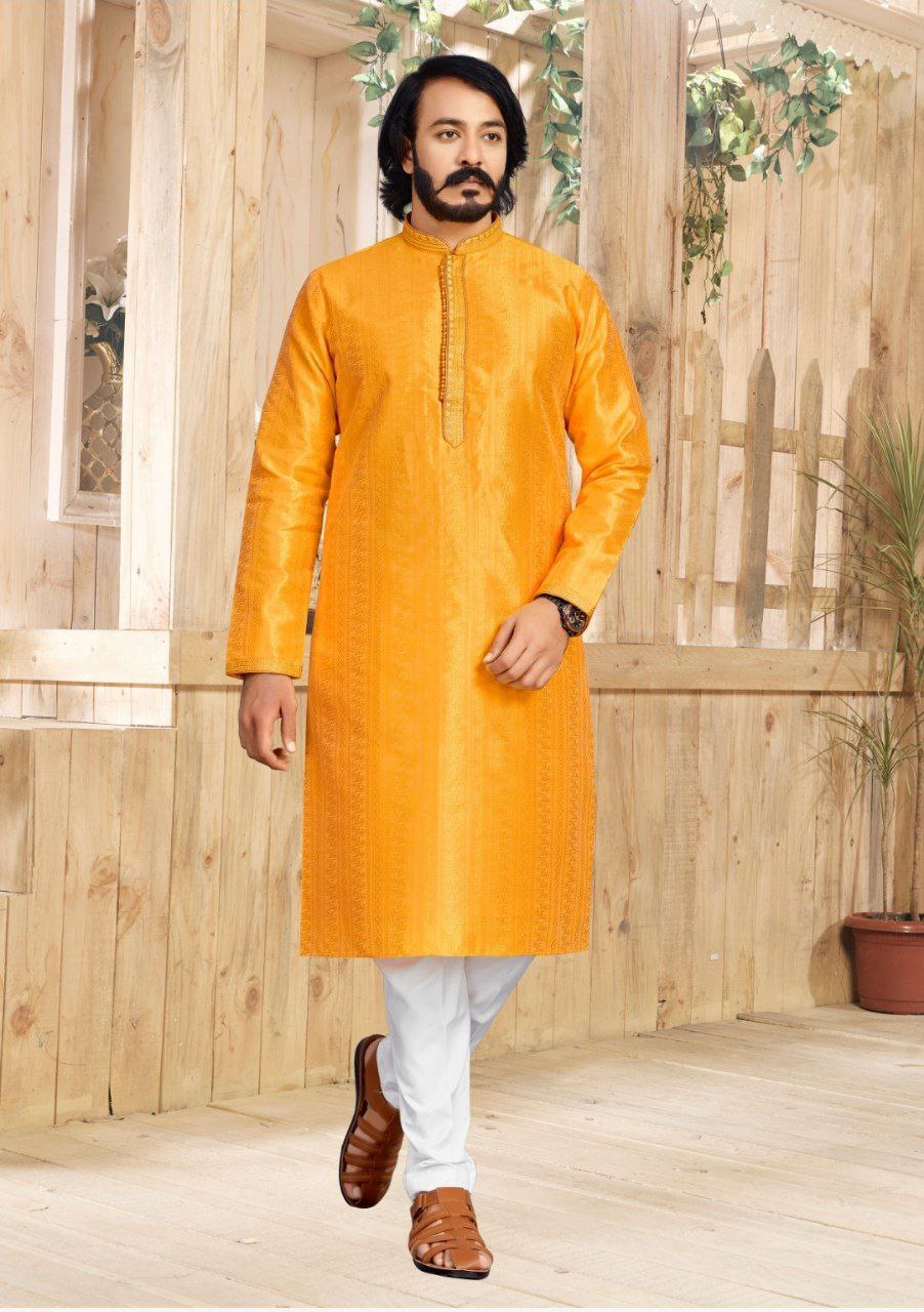 Jacquard Kurta with Pants - 5106