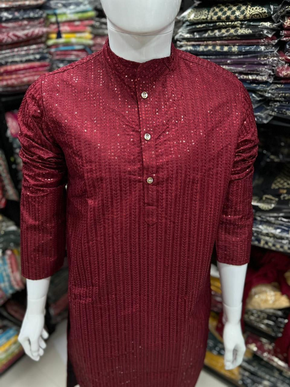 Shiny Kurta with Pajamas