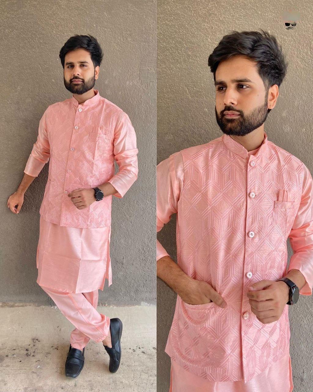 Pastel Series Vest & Kurta Set