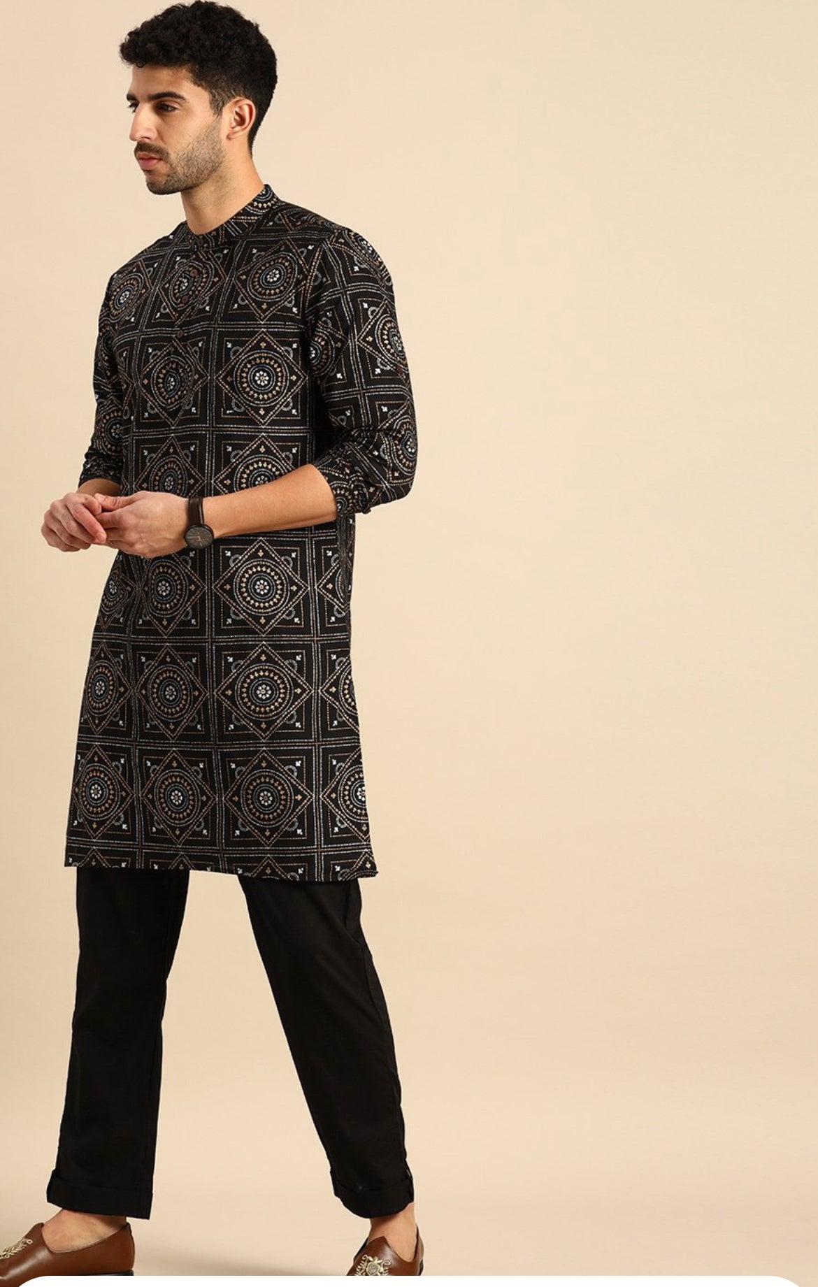 Pure Cotton Block Print Kurta with Pants - Preorder