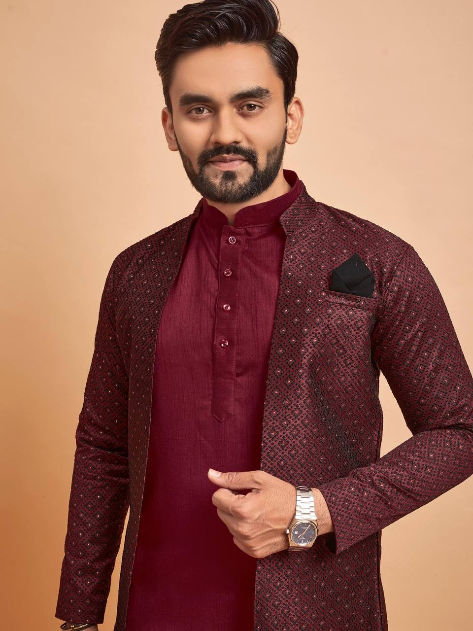 Ashwin Wedding Kurta Set with Jacket