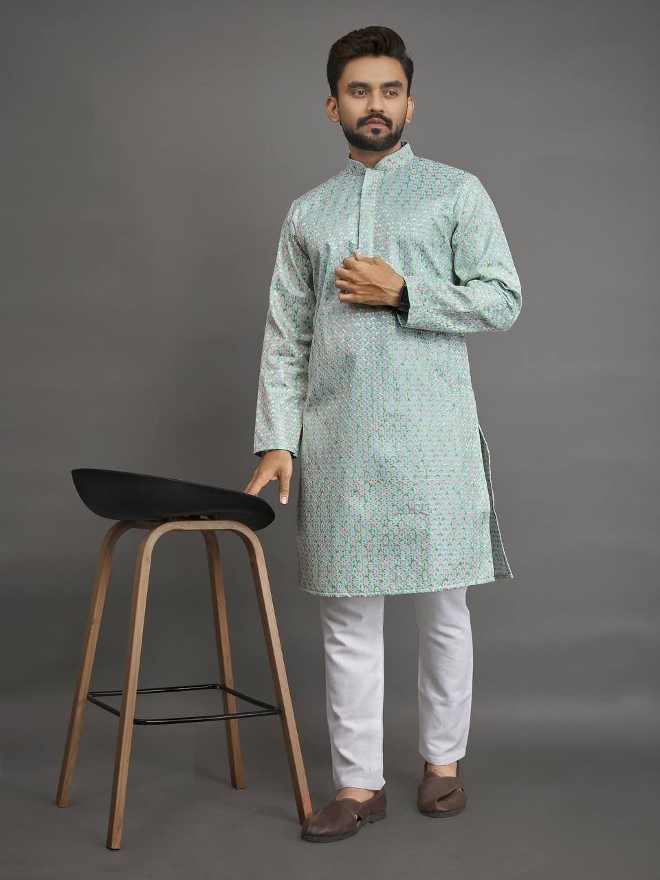 Krish Cotton Silk Kurta with Pants