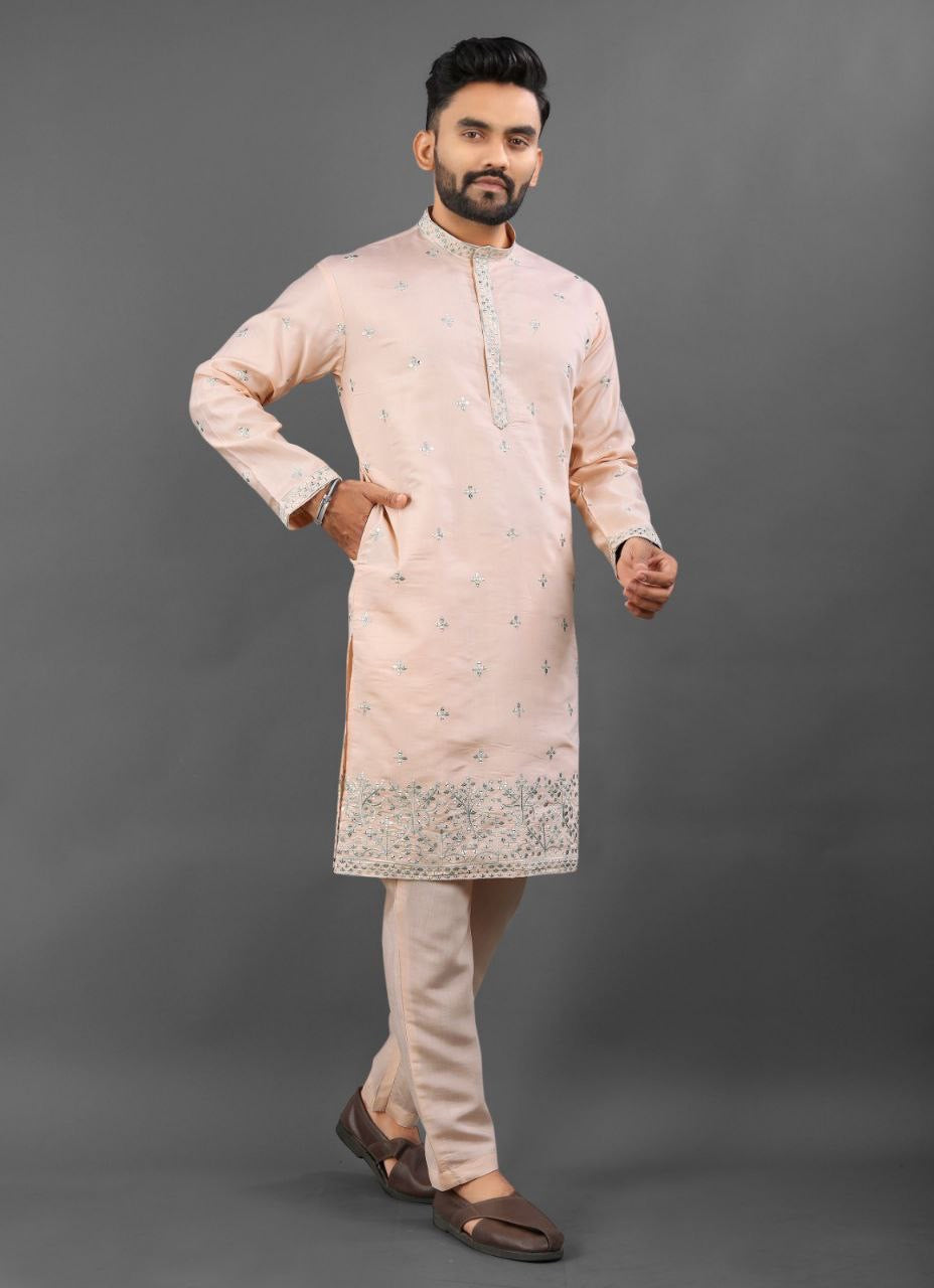 Pink Hridaan Kurta Set for Wedding Season