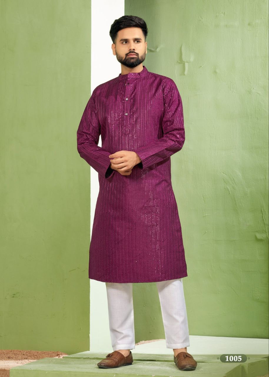 Shiny Kurta with Pajamas