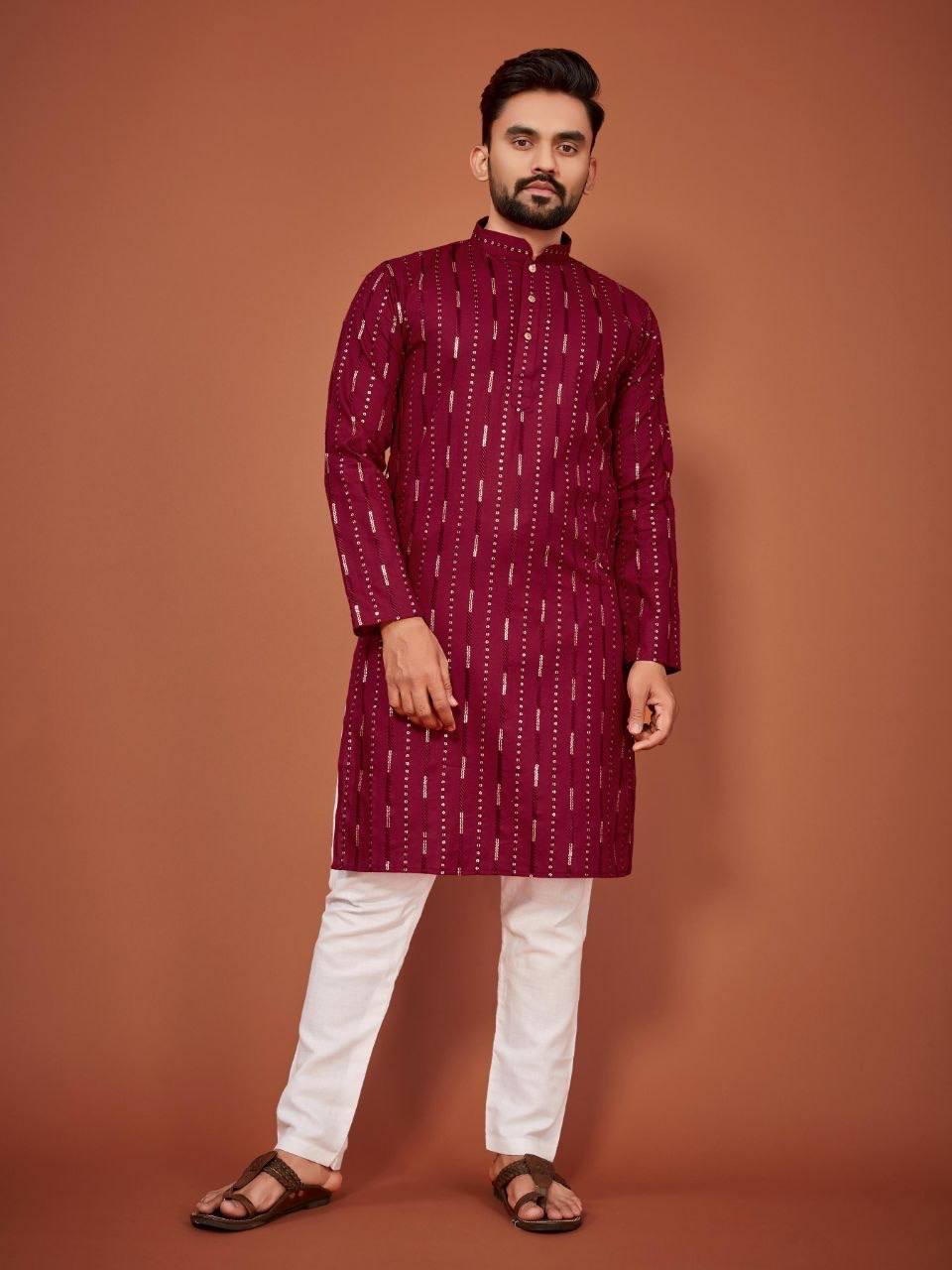 House of Kurtas Men's Kurta Maroon