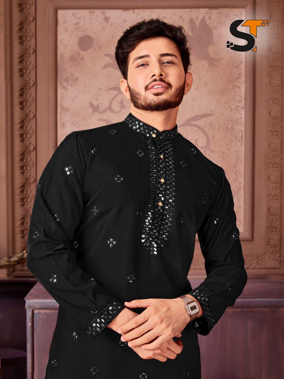 Mirror work Kurta with Pants set