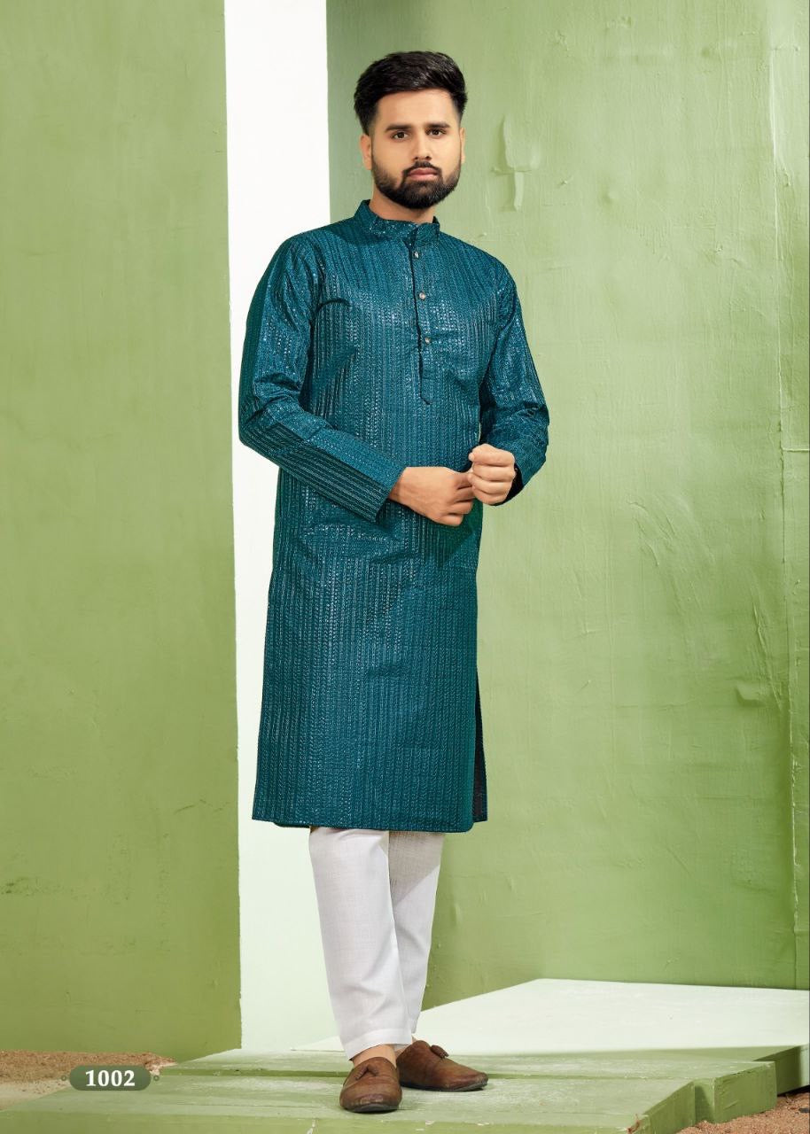 Shiny Kurta with Pajamas