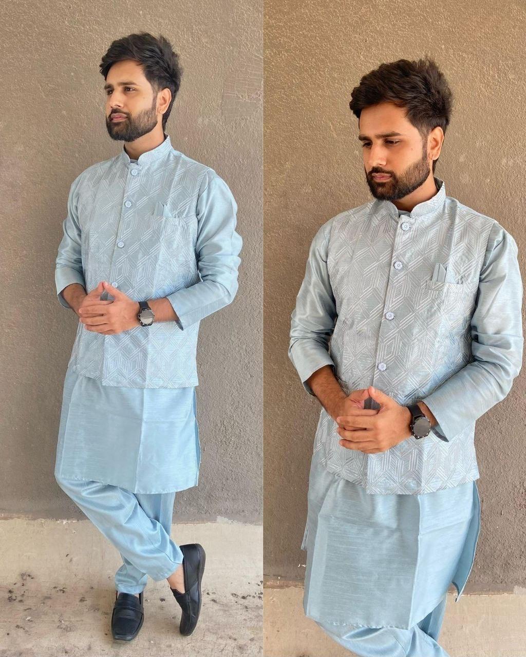 Pastel Series Vest & Kurta Set