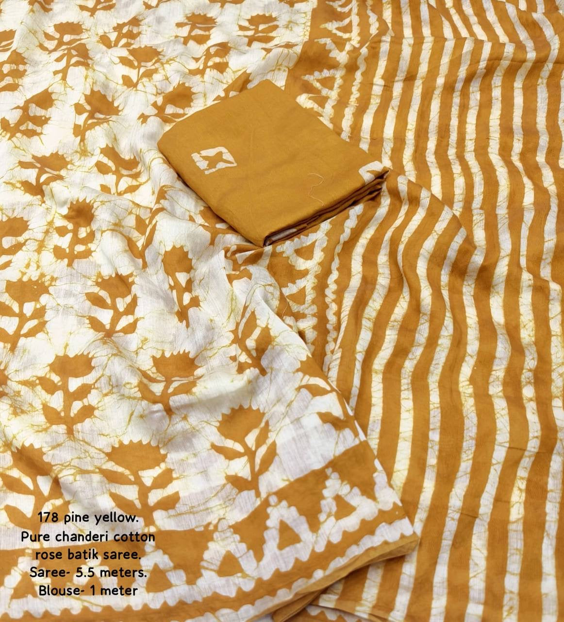 Chanderi Cotton Saree with Block Prints