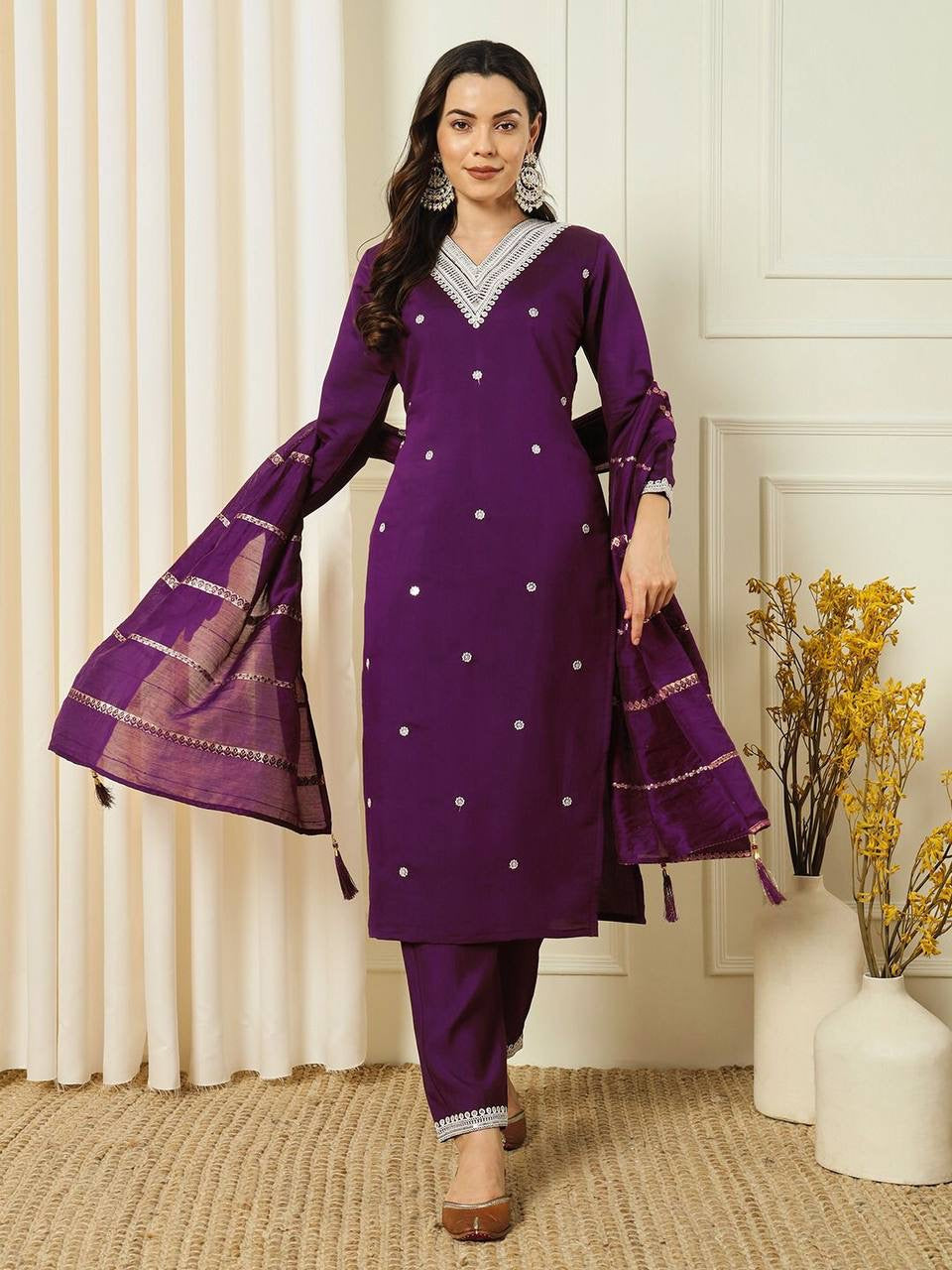 Kurti set with Dupatta & Pants