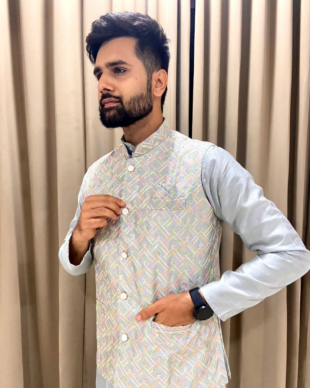 Nehru Jacket Kurta and Pants Set