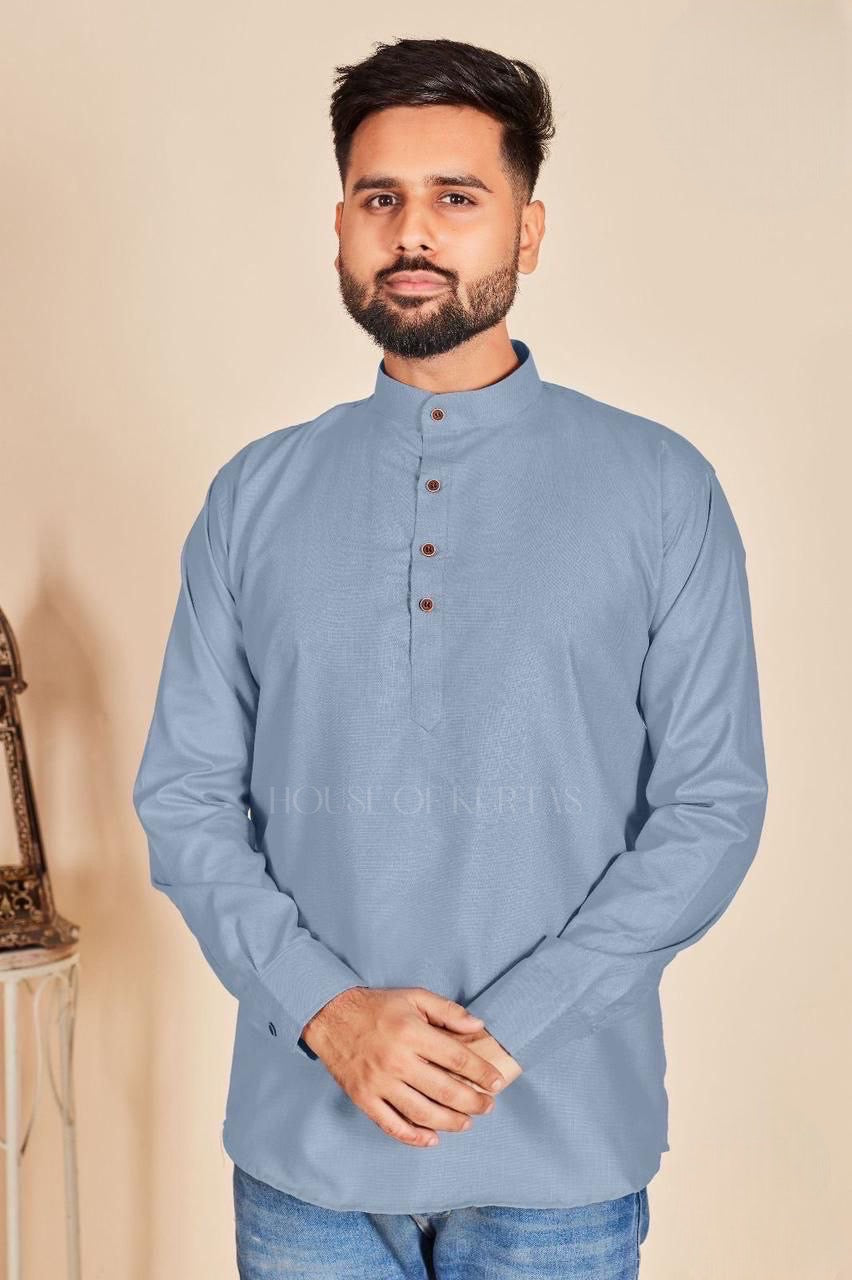 Men short cotton kurta