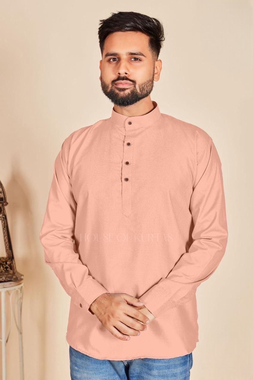 Men short cotton kurta